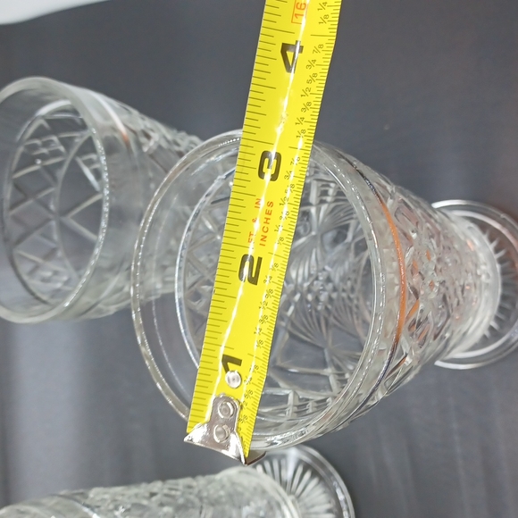 3 Vintage Hazel Atlas Water Goblets Stem Glass Big Top Peanut Butter 50's - Picture 4 of 9